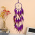 Girly Heart Dreamcatcher Wind Chimes Girlfriends Birthday Gift Purple Dream Feather Braided Pendant Decoration with Light