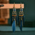 New Creative Retro Tassel Feather Earrings Women 'S Long Drop Oil Earrings European And American Bohemian Ornament