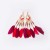 Long Earrings Red Vintage Water Drop Bead Tassel Earrings Bohemian Long Feather Earrings for Women
