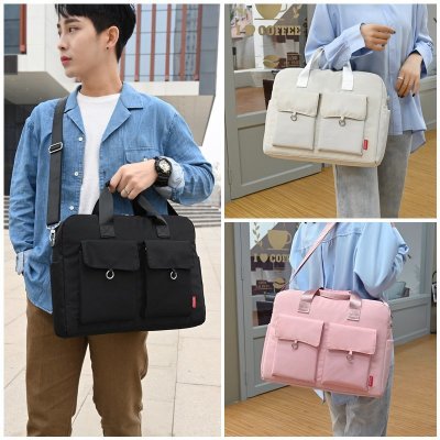 2022 New Computer Bag Men's and Women's Laptop Bag Shoulder Bag Korean Style Trendy Large Capacity Multi-Purpose Notebook Bag