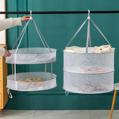 Air Clothes Anti-Deformation Drying Mesh Bag Foldable Clothes Drying Net Multi-Functional Laundry Basket Hang the Clothes Factory Wholesale