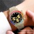 European and American Men's Stainless Steel Watch Colorful Crystals Diamond Men's Watch Roman Scale Calendar Hip Hop Watch Full Diamond Watch