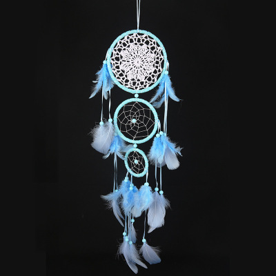 Girl Heart Lace Feather Dreamcatcher Home Hanging Decoration Wind Chimes Mori Style Dream Catcher Bedroom Dorm DIY Pendant