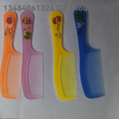 Cartoon Plastic Comb Small Comb Plastic Comb Cartoon Small Comb Children's Comb Transparent Comb