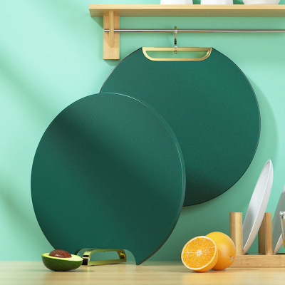 Factory Direct Sales Double-Sided Vertical Mildew-Proof Cutting Board Kitchen Chopping Board round Dark Green Cutting Board Food Grade PE Cutting Board
