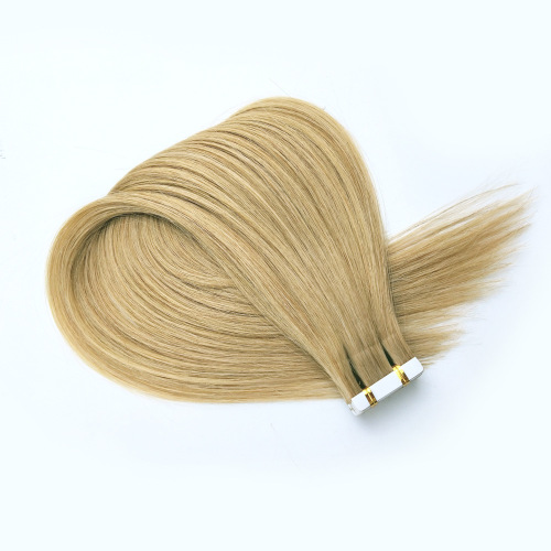 european and american belt hair viscose hair #27 tape hair golden hair extension pu hair extension