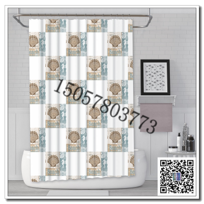 Toilet Partition Curtain Dry Wet Separation Shower Curtain Punch-Free Waterproof and Mildew-Proof Curtain