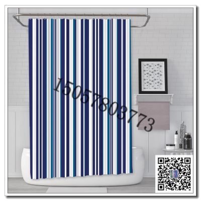 Punch-Free the Cord Fabric Shower Curtain Waterproof and Mildew-Proof Thickened Curtain