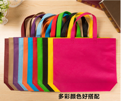 Spot Non-Woven Bag Wholesale Hot-Pressed Non-Woven Bag Folding Shopping Bag Printed Logo Film Non-Woven Fabric Handbag