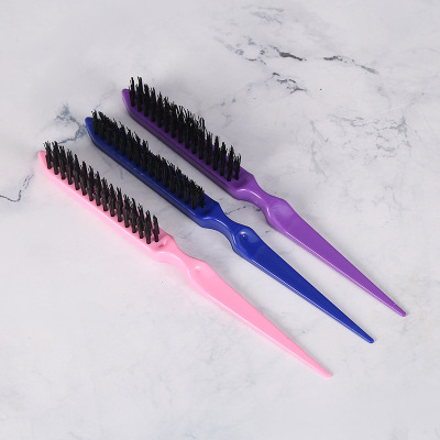 Cross-Border Hair Styling Hairdressing Comb Color Plastic Tail Comb Zisan Comb Bun Curly Hair Fluffy Comb