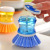 Household Liquid Pressing Dish Brush Automatic Liquid Adding and Washing Bowl Brush Artifact Kitchen Dishwashing Oil-Free Decontamination Brush Cleaning Brush