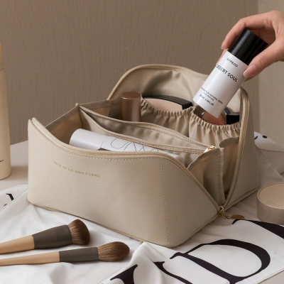 Cosmetic Bag Large Capacity New Pillow Bag Waterproof Pu Travel Buggy Bag Portable Cosmetic Wash Bag