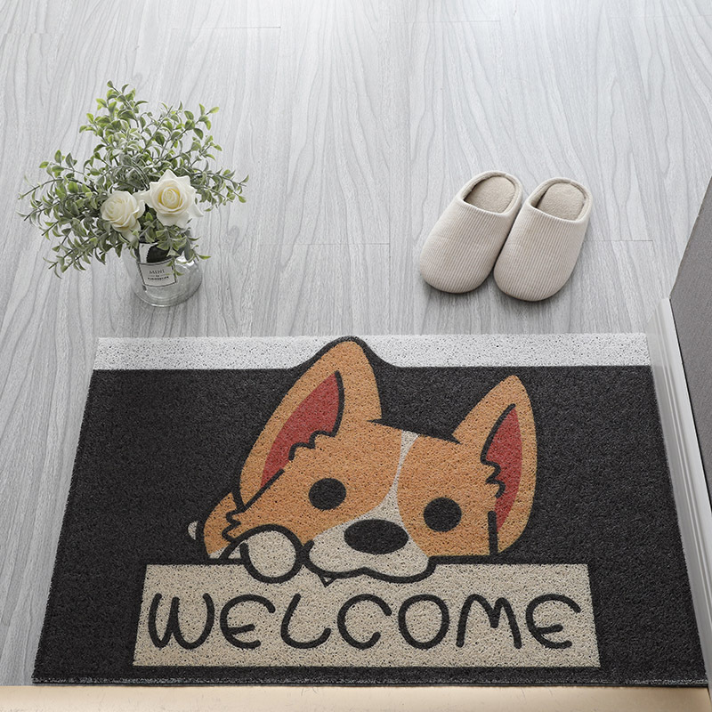 Hongrili Entrance Door Mat Stain-Resistant Floor Mat Door Entrance Door Mat Door Mat Household PVC Coil Mat