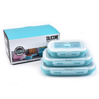 Creative Silicone Folding Lunch Box Foreign Trade Exclusive