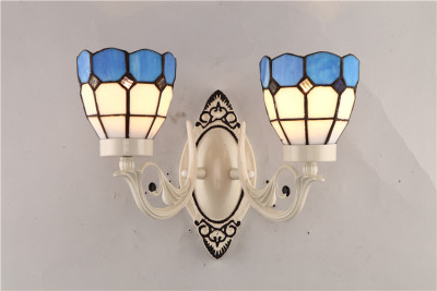 Modern European-Style Wall Lamp Bedside Tiffany Lamp Crystal Lamp Retro Creative Mediterranean Glass Chandelier Lamps