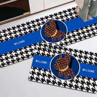 New Diatom Ooze Strip Kitchen Two-Piece Set Set Floor Mat Bedroom Bedside Carpet Mat Door Mat