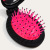 Oval Folding Mirror Comb Black Elastic Rubber Feel Hair Comb Play Portable Multifunctional Tangle Teezer Massage Comb