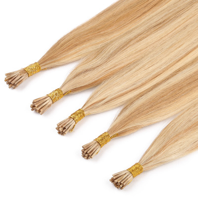 Hair Extensions Human Hair Wig I Tip/U Tip/V Tip/Flat Tip Color Customization 613#