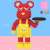 Internet Celebrity Violent Bear Fashion Brand KAWS Assembled Bearbrick Ornaments Compatible with Lego Small Particle Building Blocks Toy Gift