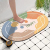 Oval Bathroom Bath Non-Slip Rubber Diatom Ooze Floor Mat Entrance Absorbent Quick-Drying Foot Mat Home Kitchen Door Mat