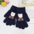Children's Warm Finger Boys and Girls Cute Cartoon Doll Cat Knitted Gloves 5-10 Years Old