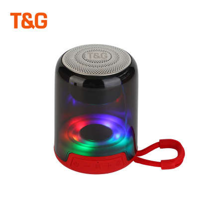 TG-314 New Colorful Led Rotating Horse Running Light Bluetooth Speaker Portable Lanyard Mini Card Small Speaker