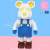 Internet Celebrity Violent Bear Fashion Brand KAWS Assembled Bearbrick Ornaments Compatible with Lego Small Particle Building Blocks Toy Gift