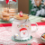 Christmas Glass with Bamboo Cover Water Cup Cute Coffee Cup Fashion Mug