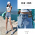 White Hole Denim Shorts Women's New Summer Loose Ultra High Waist Slimming Thin Raw Hem Wide Legs Hot Pants Wholesale