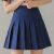 Pleated Skirt for Women 2021 Autumn High Waist A- line Slimming Petite Short Dress College Style Anti-Exposure Skirt