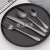 Stainless Steel Tableware Knife and Fork Four-Piece Set Western Food/Steak Knife and Fork Gold-Plated Tableware Set