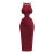 European and American Fashion New round Neck Pullover Skinny Hollow-out Backless I-Shaped Dress Hip Thread Midi Dress