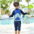 Children's New Swimsuit Long-Sleeved Swimming Trunks Shark Cartoon Cute 8921 Student Swimsuit Boys
