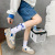 Online Influencer Trendy Pin Three-Dimensional Bear SocksCouple 'S Color Bends And Hitches Bear Mid-Calf SocksSweat Absorb Sport Socks