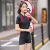 2020 New Swimsuit Jiehu 8111 Style with Chest Paste Cross-Border Supply Boxer Slim Swimsuit One-Piece Swimsuit for Women