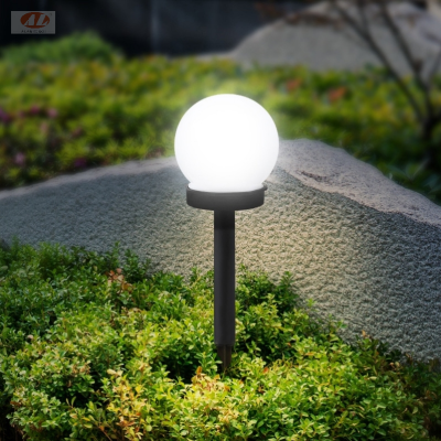 Outdoor Waterproof Solar round Globe-Shaped Plug-in Floor Lawn Lamp Beautiful Decorative Lighting Courtyard Garden Ground Plugged Light
