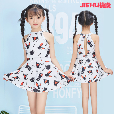 Jiehu Parent-Child Swimsuit Jh3911 Children's Split Swimsuit High Elastic Adult Cartoon Pattern Swimsuit for Women