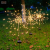 LED Solar Floor Outlet Fireworks Lamp Christmas Copper Wire Lighting Chain Starry Garden Lawn Dandelion Ornamental Festoon Lamp