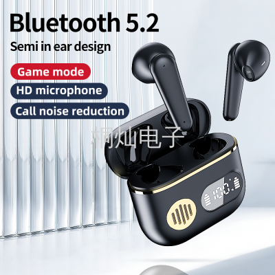 New Private Model TWS Semi-in-Ear Wireless Sports Bluetooth Headset Yyk750 Ultra-Long Life Battery Digital Display