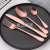 Stainless Steel Tableware Knife and Fork Four-Piece Set Western Food/Steak Knife and Fork Gold-Plated Tableware Set