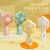 2022 New Little Fan USB Rechargeable Handheld Fan with Light Desktop Cartoon Mini Fan Gift Manufacturer