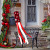 2022 New Christmas Hair Dryer Flag Christmas Festival Courtyard Decorative Ornaments Creative Snowflake Christmas Windsock