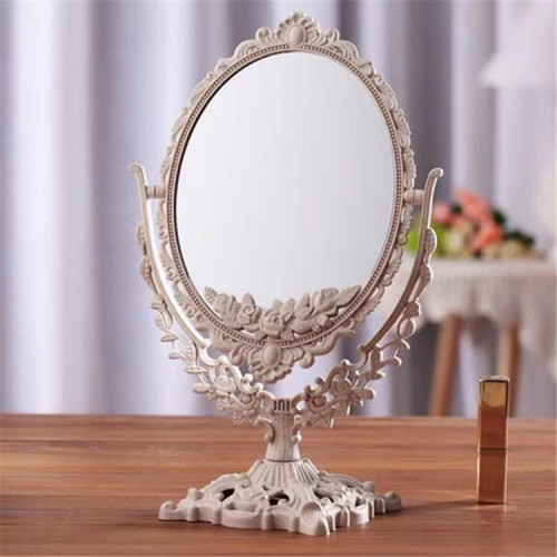 new retro makeup mirror european desktop dressing mirror double-sided simple large princess beauty mirror batch