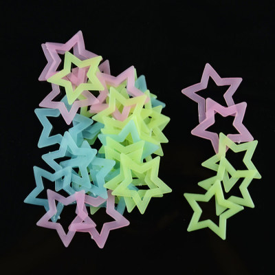 Hollow Stars Factory Direct Sales Cross-Border E-Commerce Hot Sale 3D Luminous Stars Color Stereo Fluorescent Wall Sticker