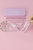 High-End Fashion Blue Pink Iron Box Compasses Ruler Set, Standard Student Exam Compasses Ruler Math Set,