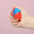 New Flashing Light 6. 5cm Two-Color Solid Color Acanthosphere + Rope Plastic Plastic Adult Pressure Relief Toy Children's Sensory Training