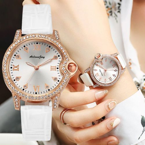 new women‘s belt diamond roman digital dial quartz watch fashion trend women‘s watch one-piece delivery