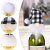 New Christmas Decoration Christmas Red Black Plaid Hat Bottle Cover Christmas Red Wine Bottle Decoration Holiday Decoration