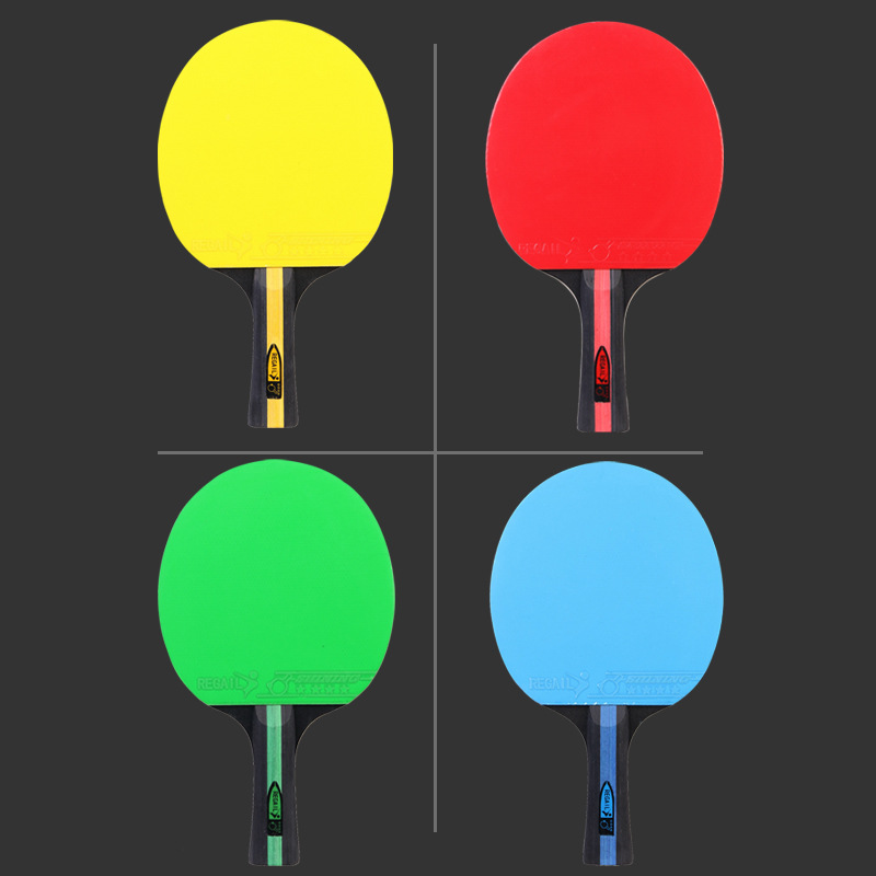 REGAIL,雷加尔乒乓拍，红黄蓝绿，彩色乒乓拍，单只，SH-04
