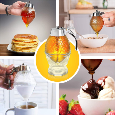 Honey Syrup Dispenser Honey Dispenser Syrup Juice Acrylic Dispenser Cross-Border Honey Pot